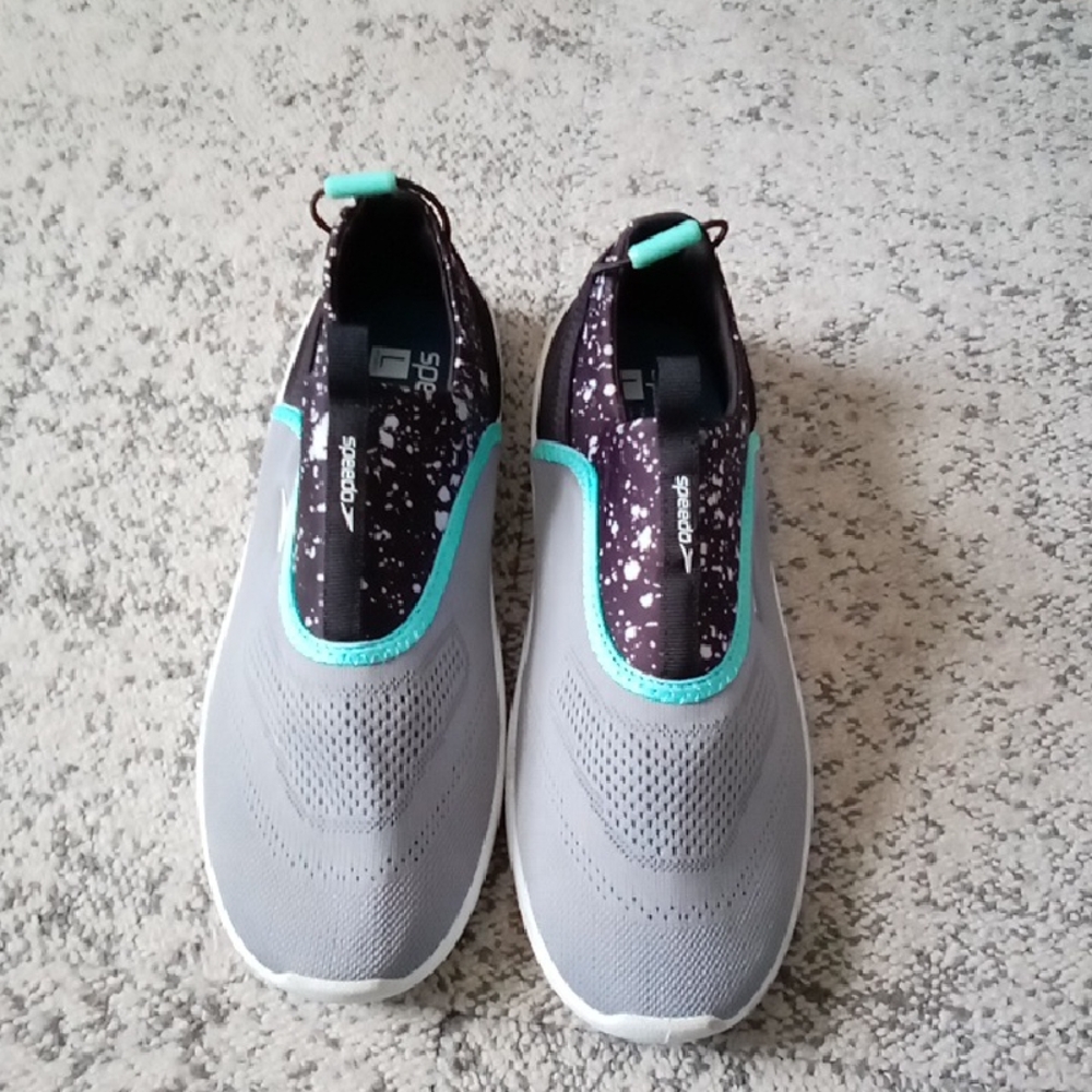 Skechers Gray and Teal Kids Sneakers